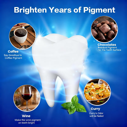 5D White Teeth Whitening Strips - removes coffee, wine, chocolate and curry stains
